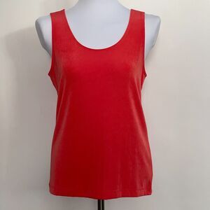 Additions by Chico's Tank Top Size 2 Large 12 Orange Coral Sleeveless NWT